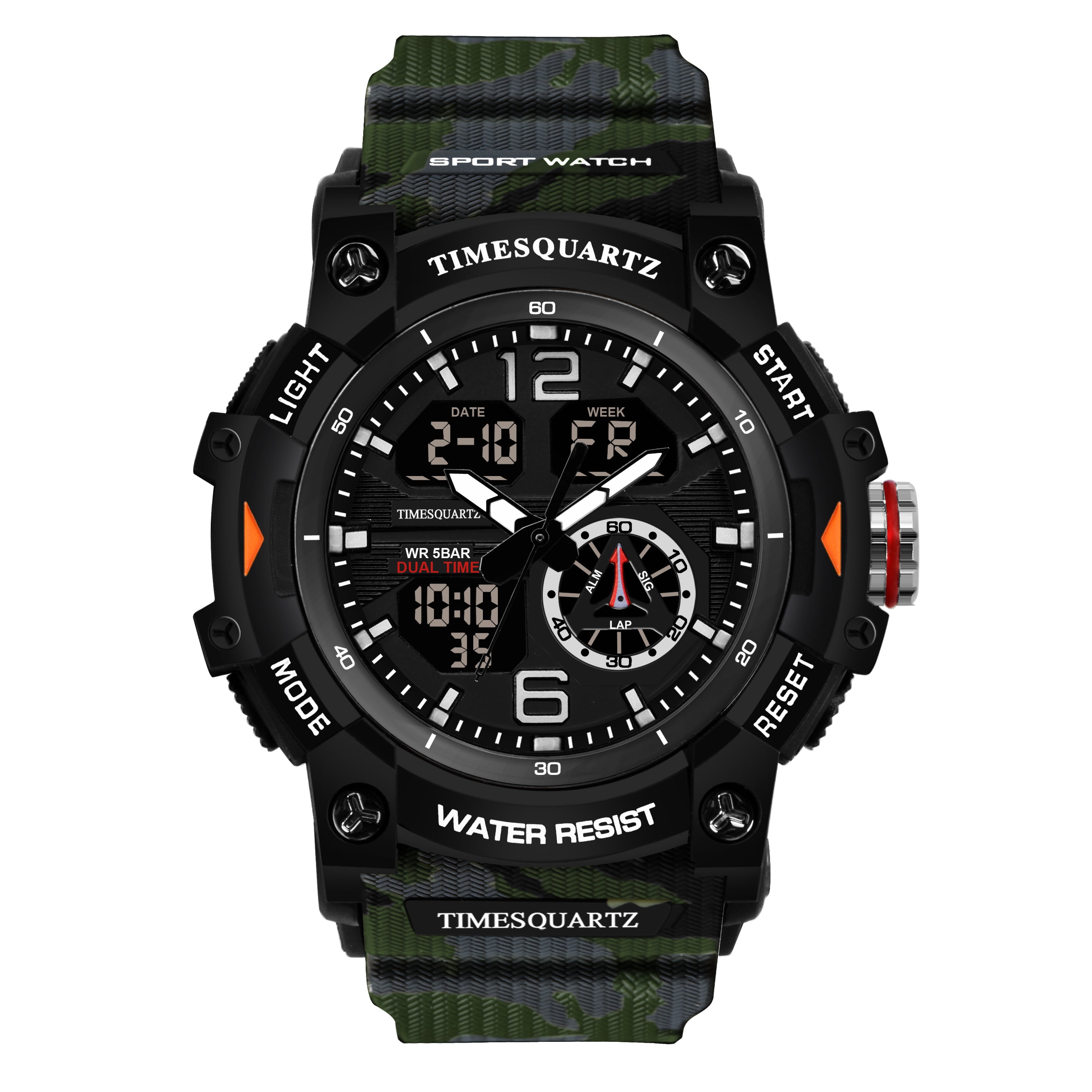 Analog Digital Watch D-268 Army Green