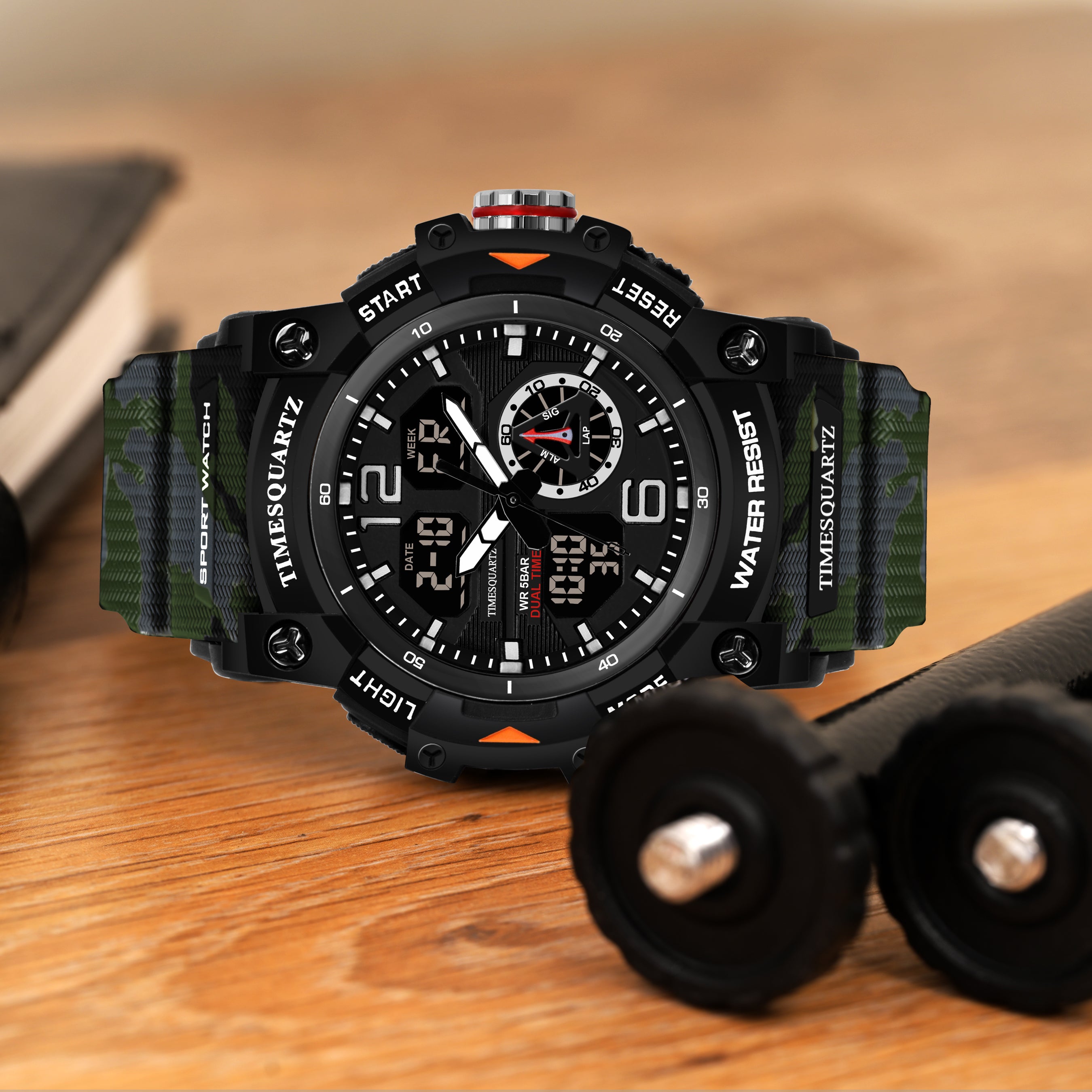 Analog Digital Watch D-268 Army Green