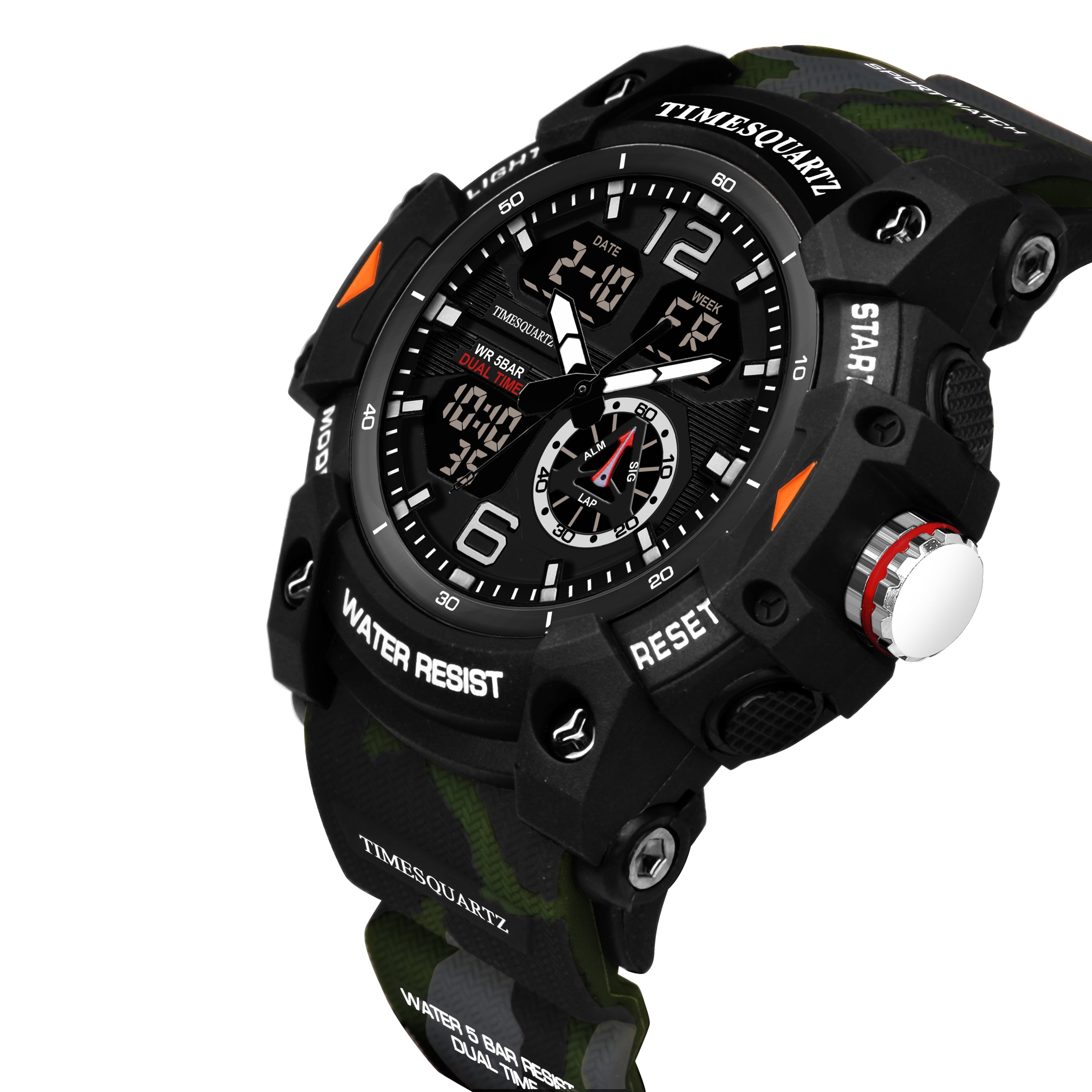 Analog Digital Watch D-268 Army Green