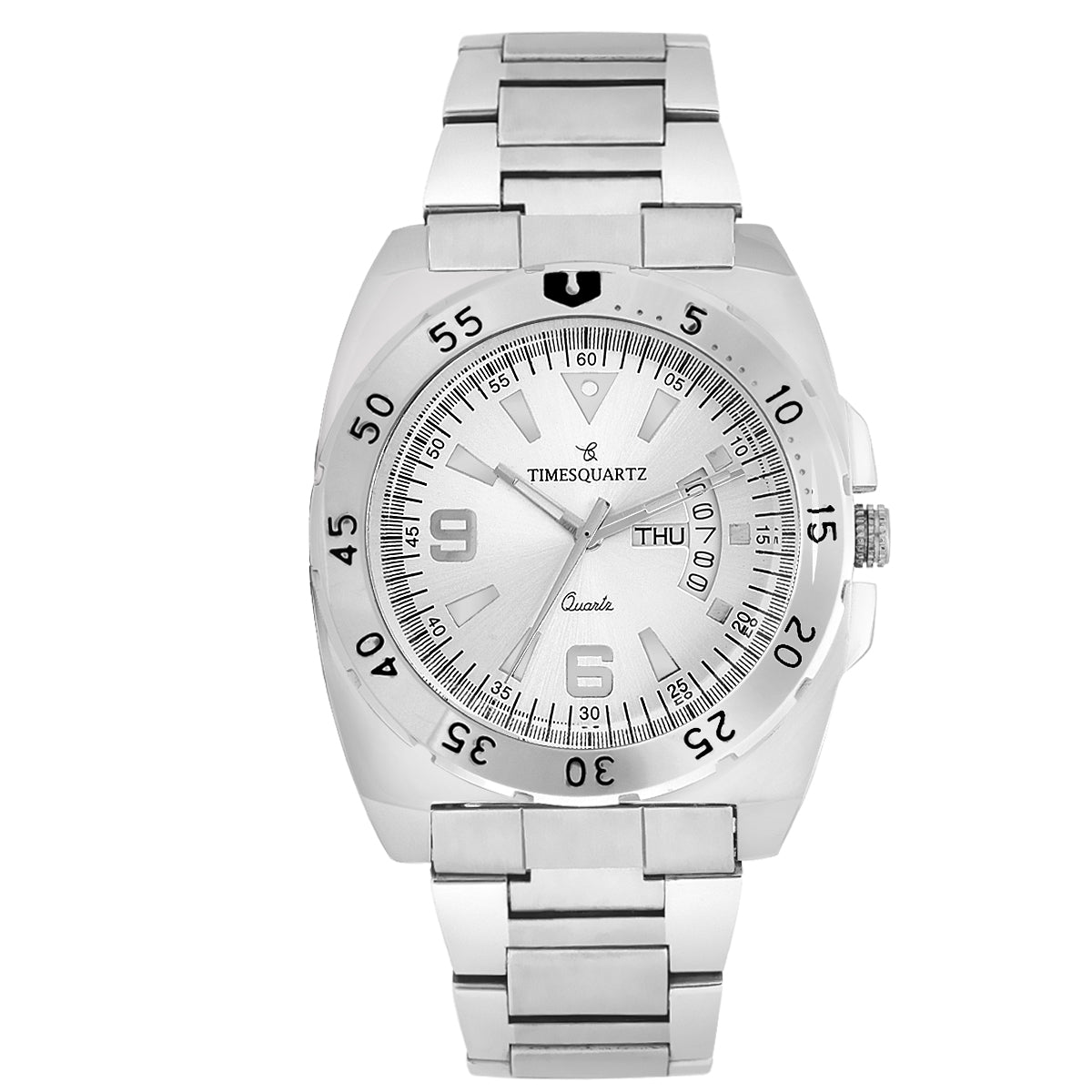 Men's Analog Wrist Watch A-251 Silver Case & Dial