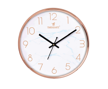 Round Analog Wall Clock WCR001 with White Dial | Quartz Movement | Luxury Modern Decor Clock for Living Room & Office | Made in India