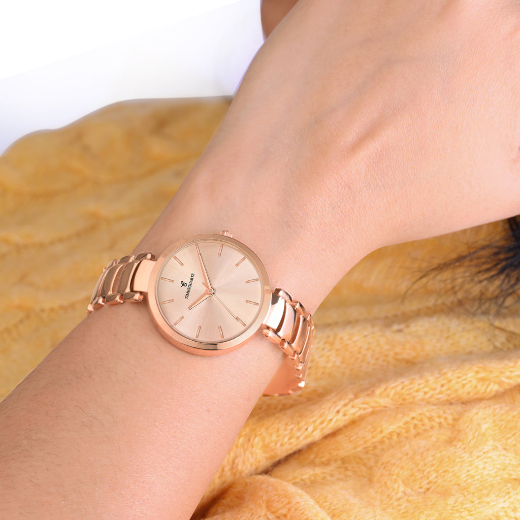 Women's Analog Wrist Watch A-152 Rose Gold Case & Dial