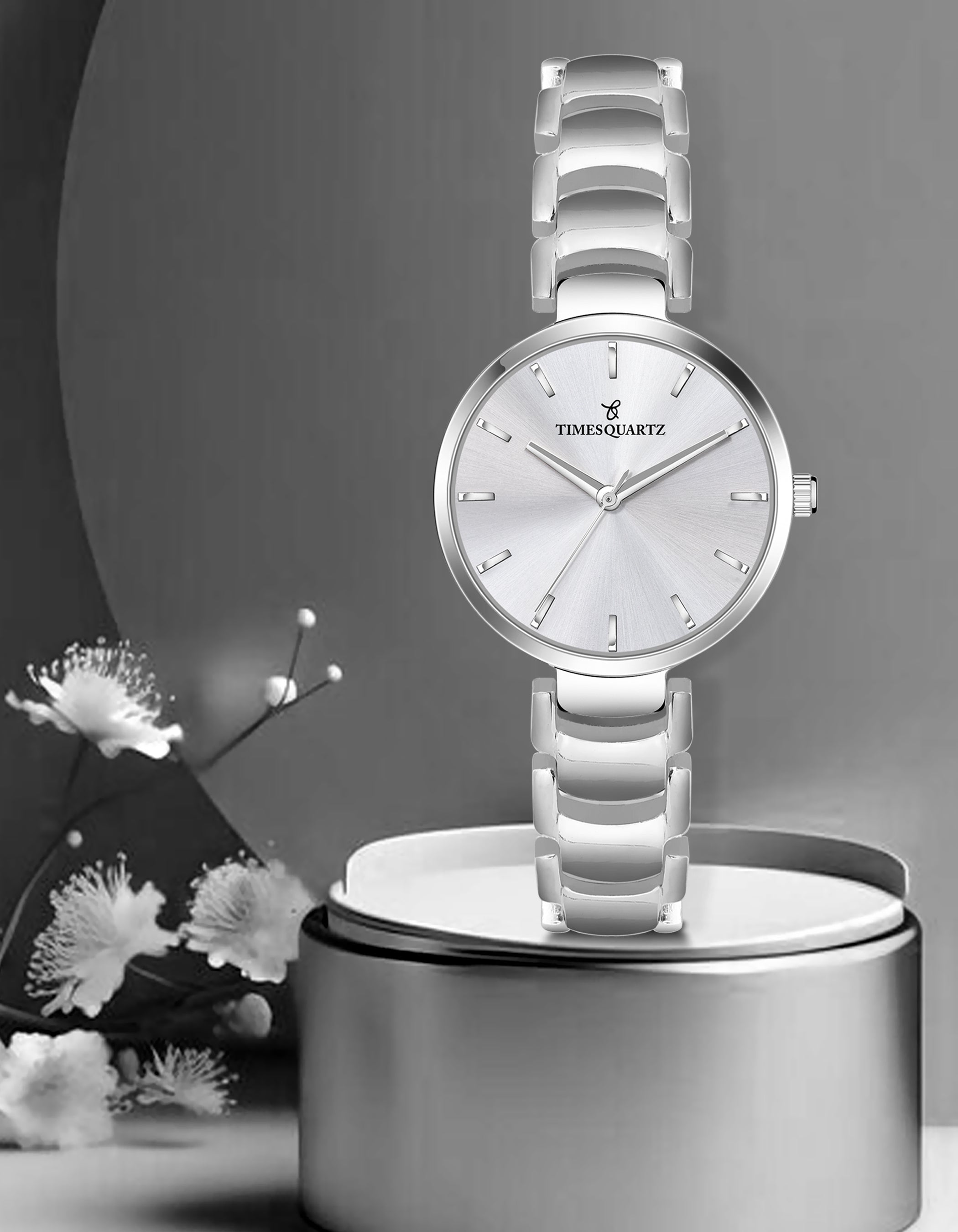 Women's Analog Wrist Watch A-152 Silver Case & Dial