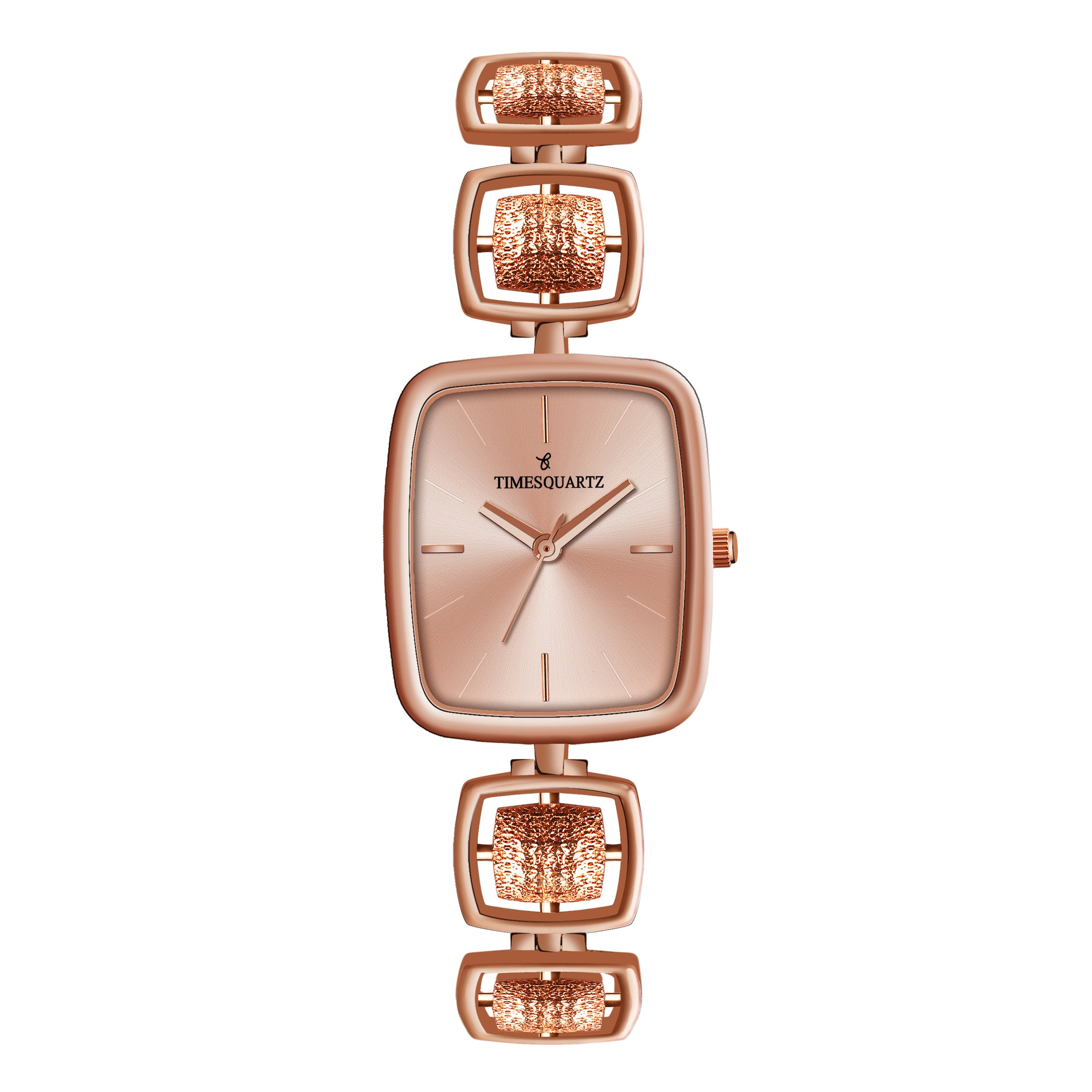 Women's Analog Wrist Watch A-272 Rose Gold Case Rose Gold Dial