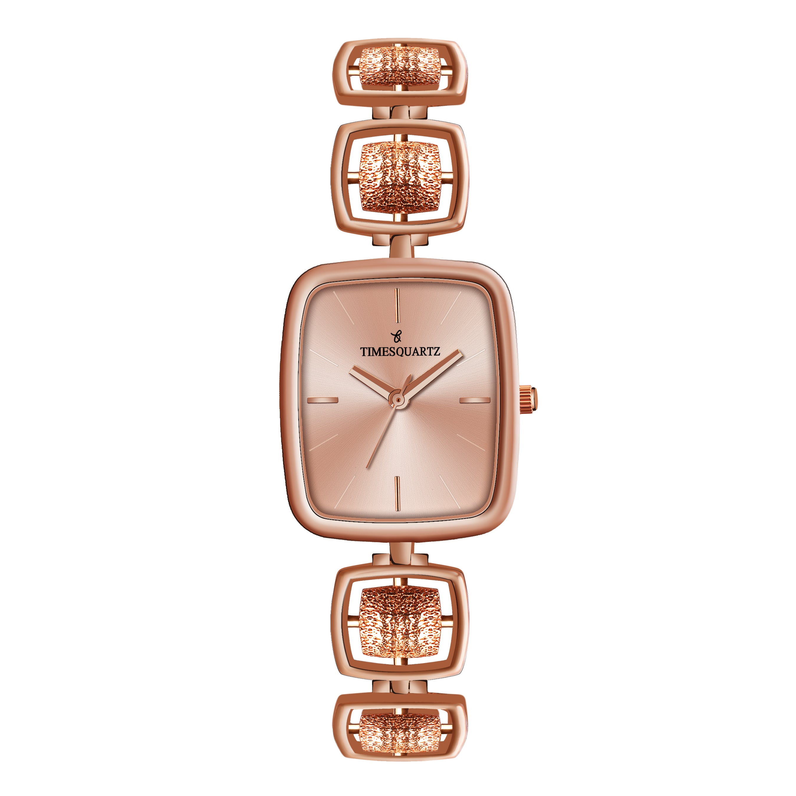 Women's Analog Wrist Watch A-272 Rose Gold Case Rose Gold Dial