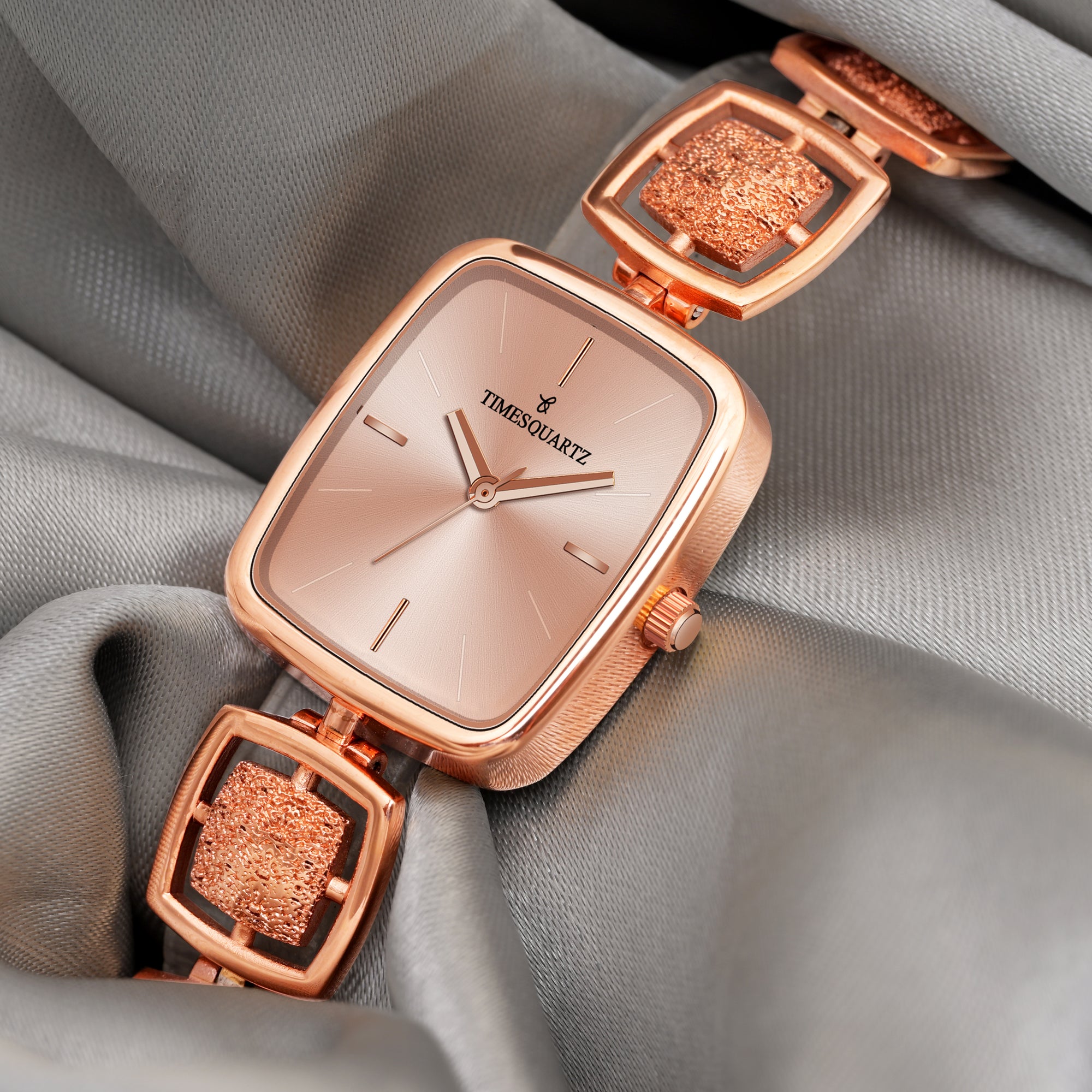 Women's Analog Wrist Watch A-272 Rose Gold Case Rose Gold Dial