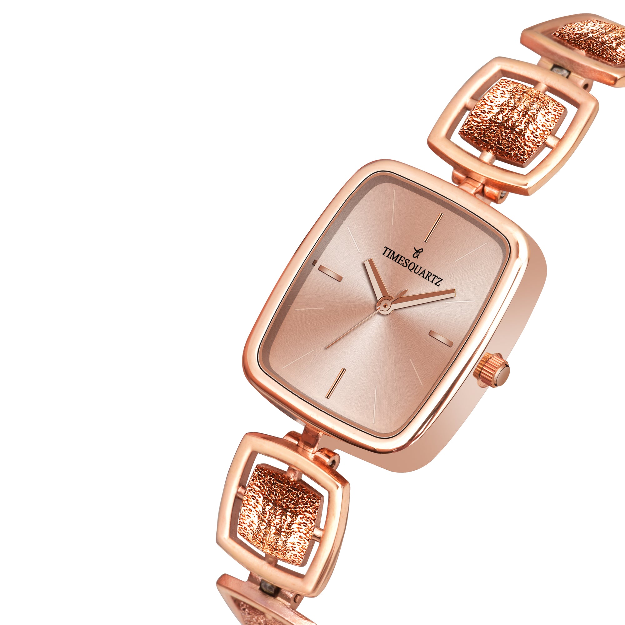 Women's Analog Wrist Watch A-272 Rose Gold Case Rose Gold Dial