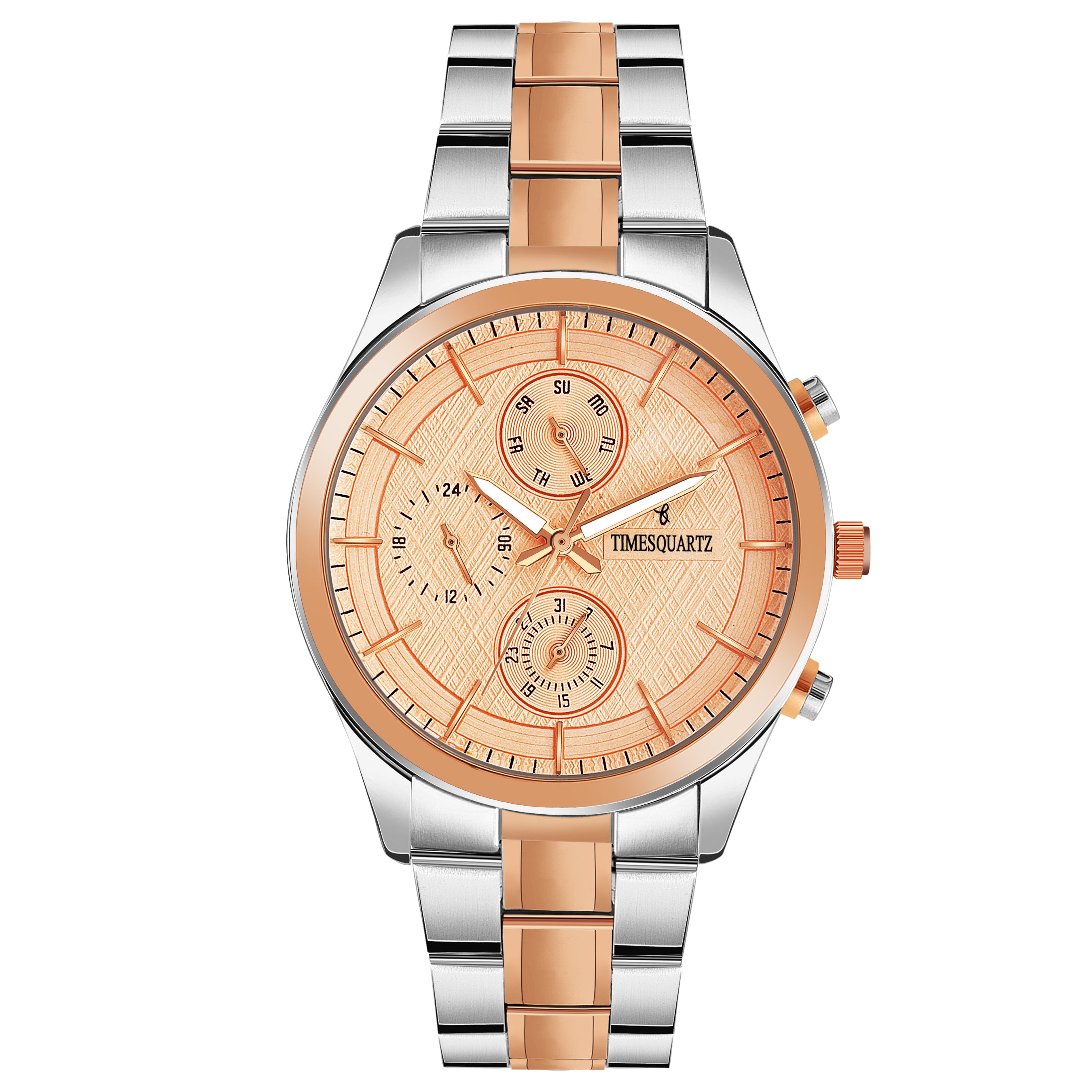 Men's Watch GM-278 Two Tone Case Rose Gold Dial