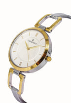 Women's Wrist Watch Model A-102 Two Tone Case White Dial