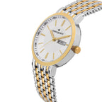 Men's Analog Wrist Watch A-190 Two Tone Case White Dial