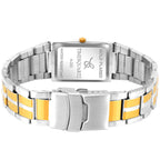Men's Analog Wrist Watch A-233 Two Tone Case & Black Dial