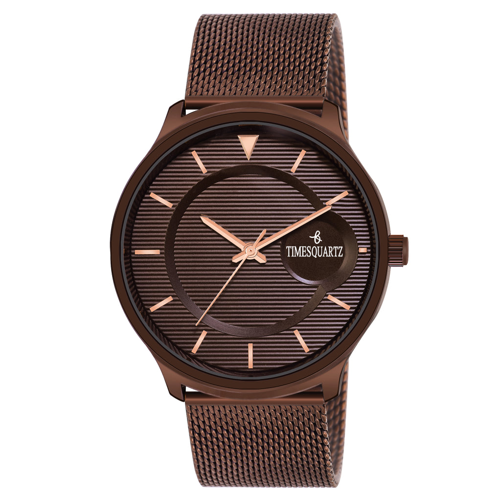 Men's Analog Wrist Watch A-123 Brown Case & Dial