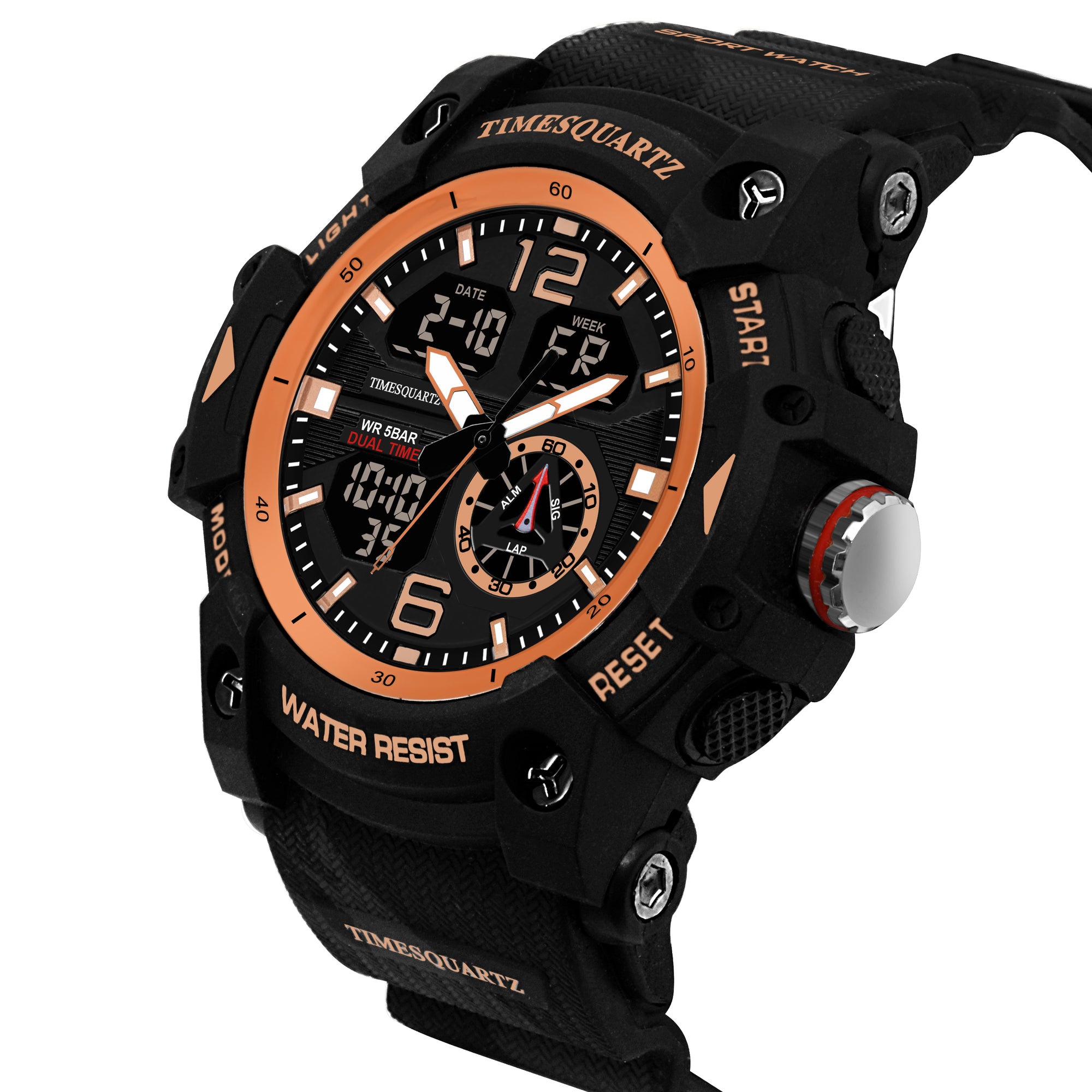 Analog Digital Watch D-269 Rose Gold