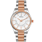 Men's Analog Wrist Watch A-273 Two Tone Case White Dial