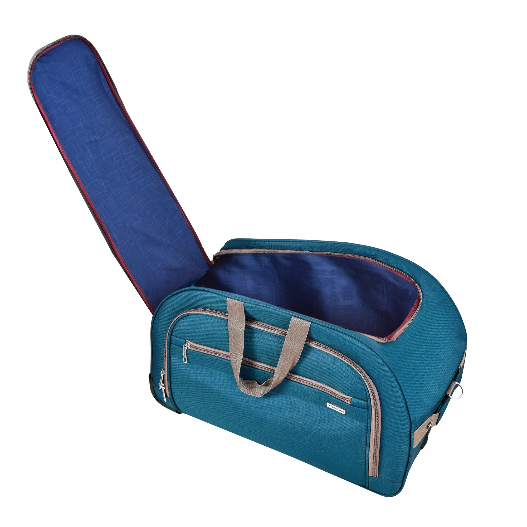 29TBDFT24 Blue Duffle Trolley Wheel Bag