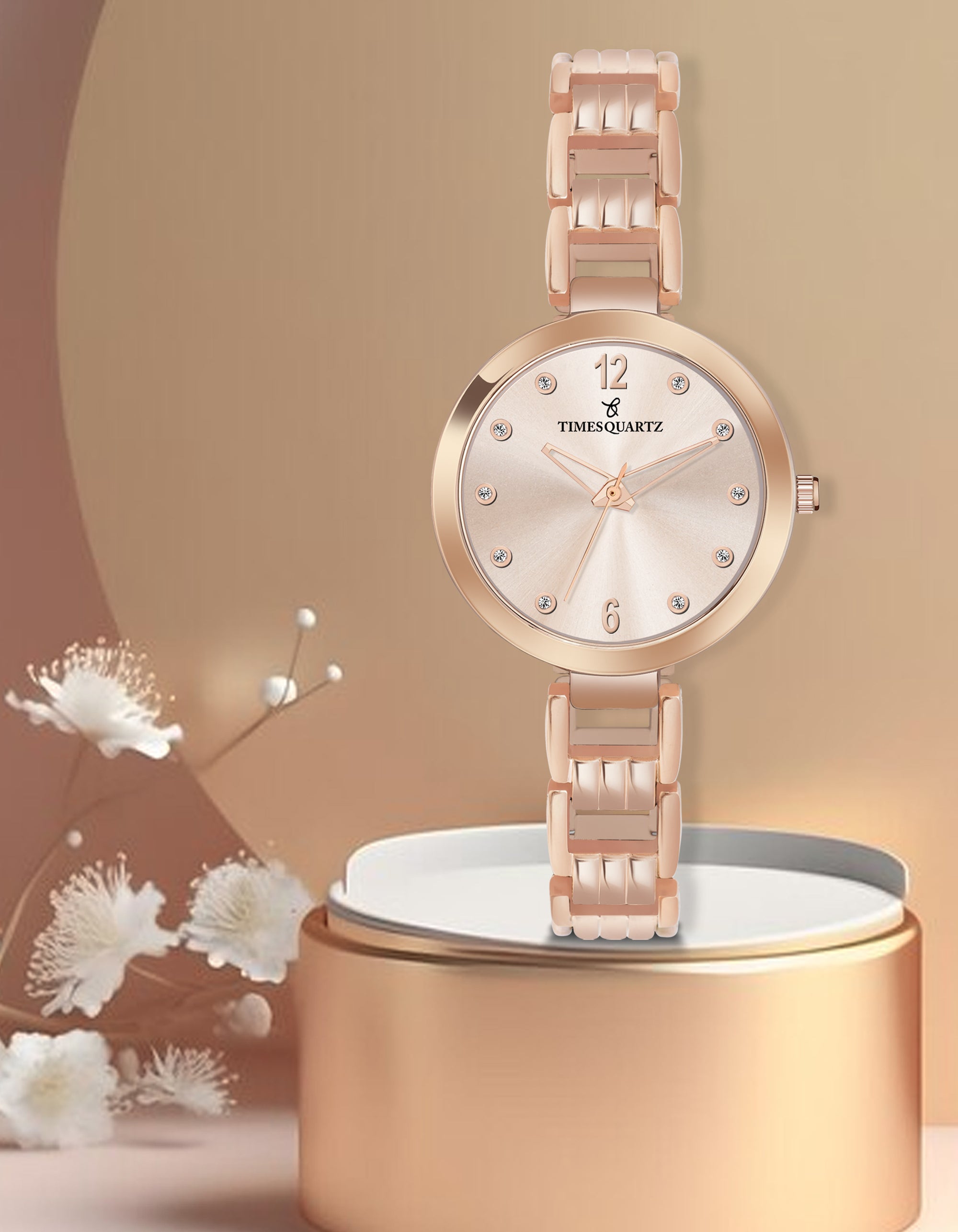 Women's Analog Wrist Watch A-149  Rose Gold Case &  Dial