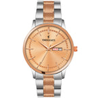 Men's Analog Wrist Watch A-274 Two Tone Case Rose Gold Dial
