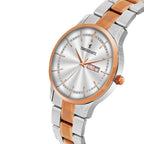 Men's Analog Wrist Watch A-274 Two Tone Case Silver Dial