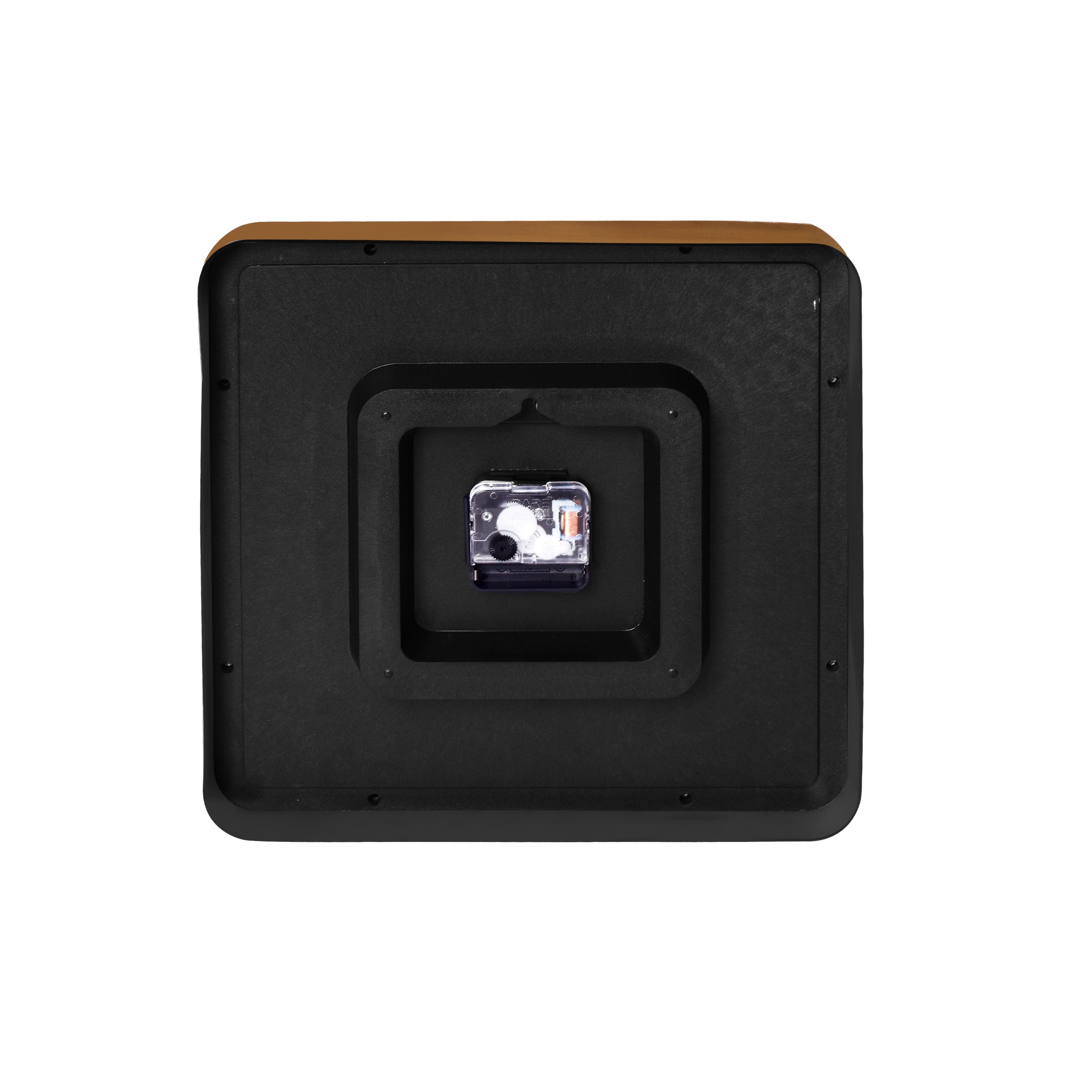 Square Analog Wall Clock WCS004 Wooden Frame White Dial
