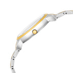 Women's Analog Wrist Watch A-150 Two Tone Case Silver Dial