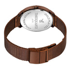 Men's Analog Wrist Watch A-123 Brown Case White Dial