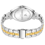 Women's Analog Wrist Watch A-150 Two Tone Case Silver Dial