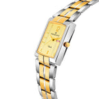 Men's Analog Wrist Watch A-233 Two Tone Case & Golden Dial