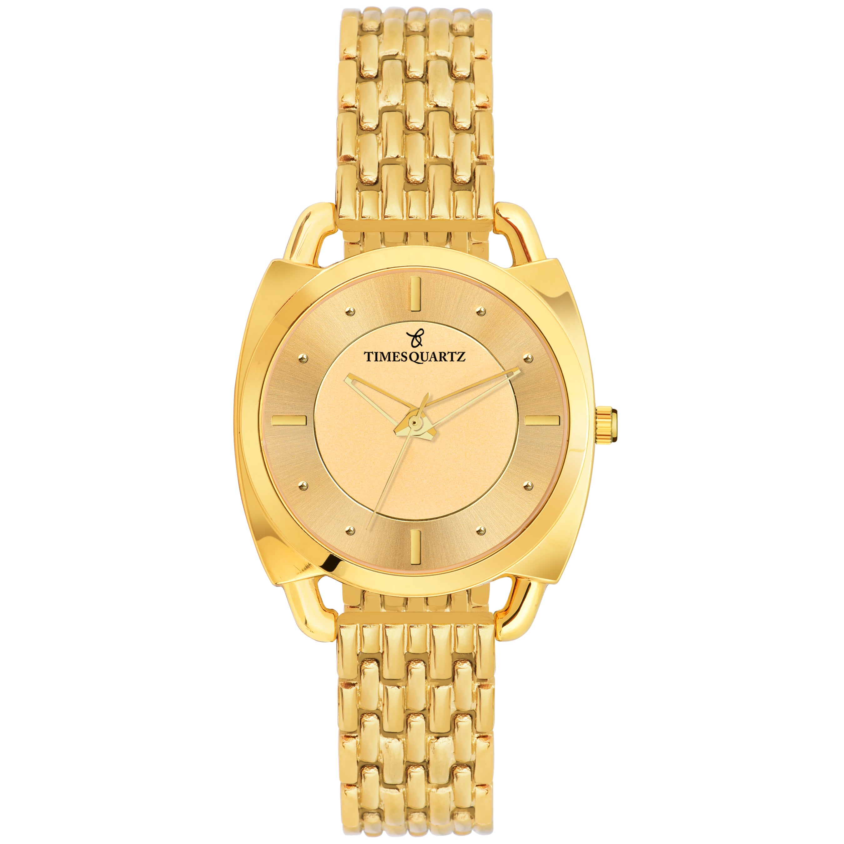 Women's Analog Wrist Watch A-151 Golden Case & Dial