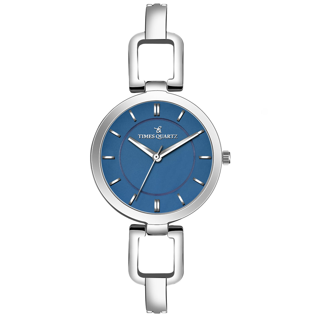 Women's Wrist Watch Model A-102 Silver Case Blue Dial