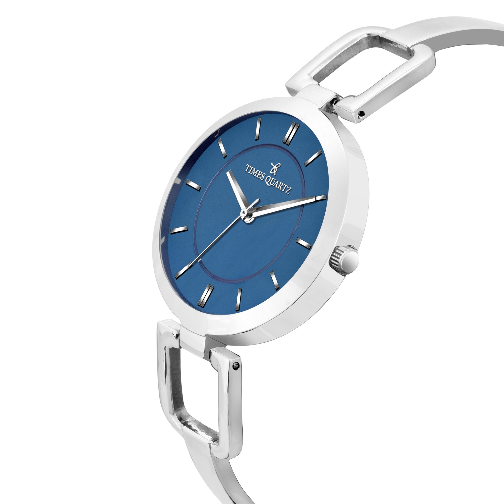 Women's Wrist Watch Model A-102 Silver Case Blue Dial