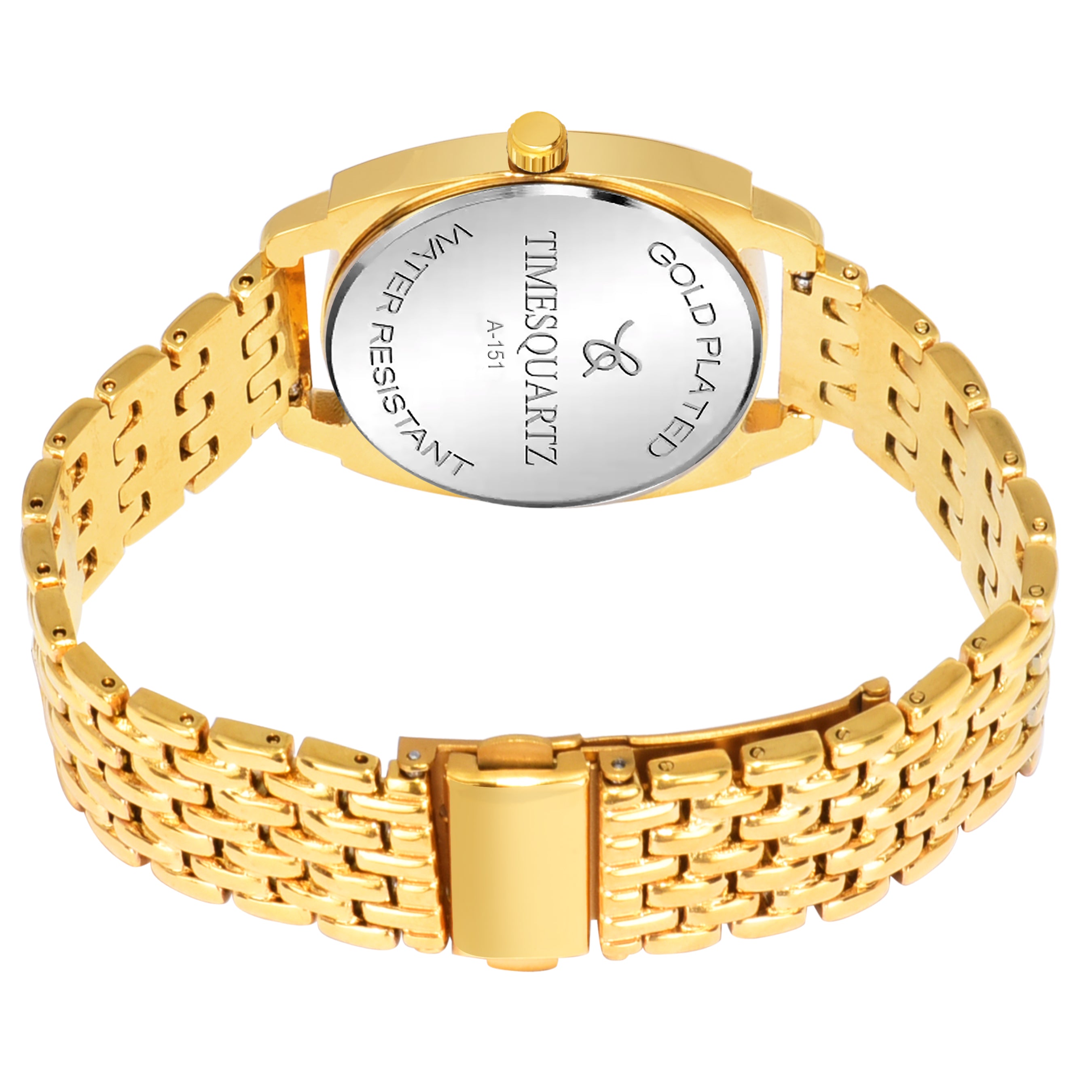 Women's Analog Wrist Watch A-151 Golden Case & Dial