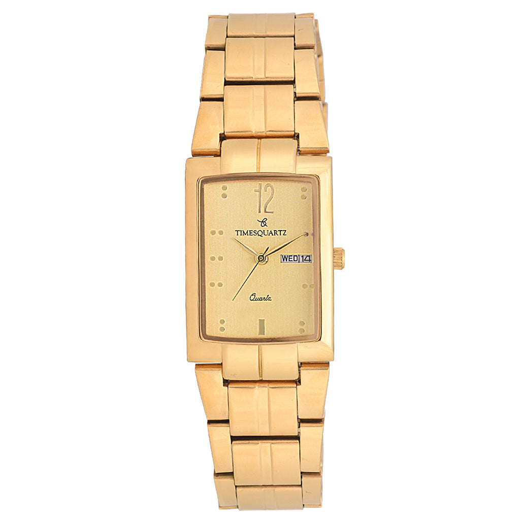 Men's Analog Wrist Watch A-233  Golden Case & Dial