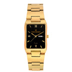 Men's Analog Wrist Watch A-235 Golden Case Black  Dial