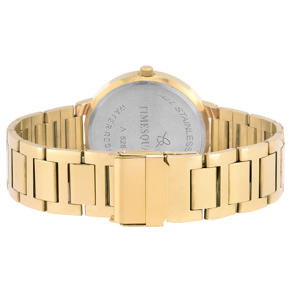 Timesquartz Brand Men's Wrist Watch Model A-528 (Gents DD, Assorted Case, Chain & Golden Dial Color)