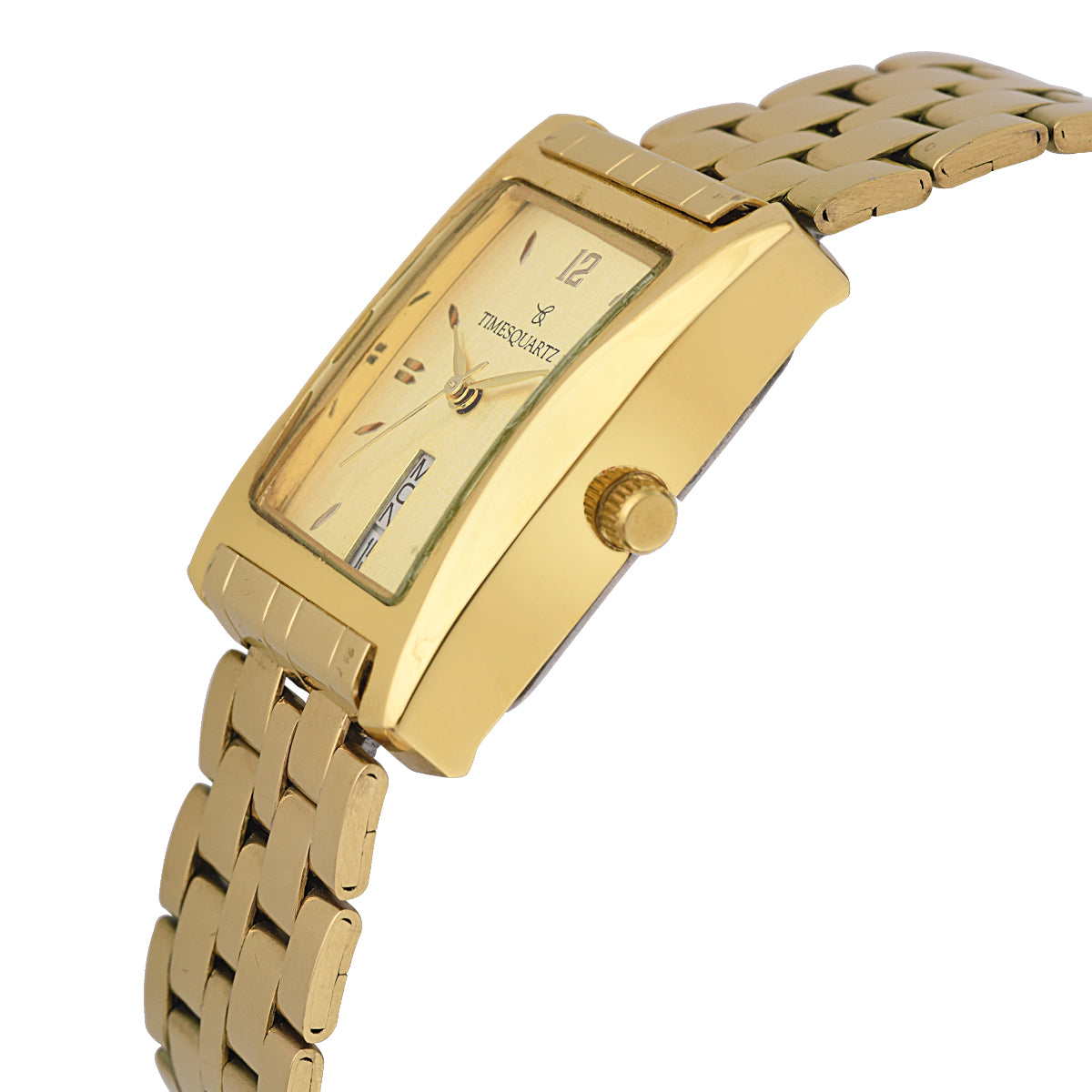 Men's Analog Wrist Watch A-234 Golden Case & Dial