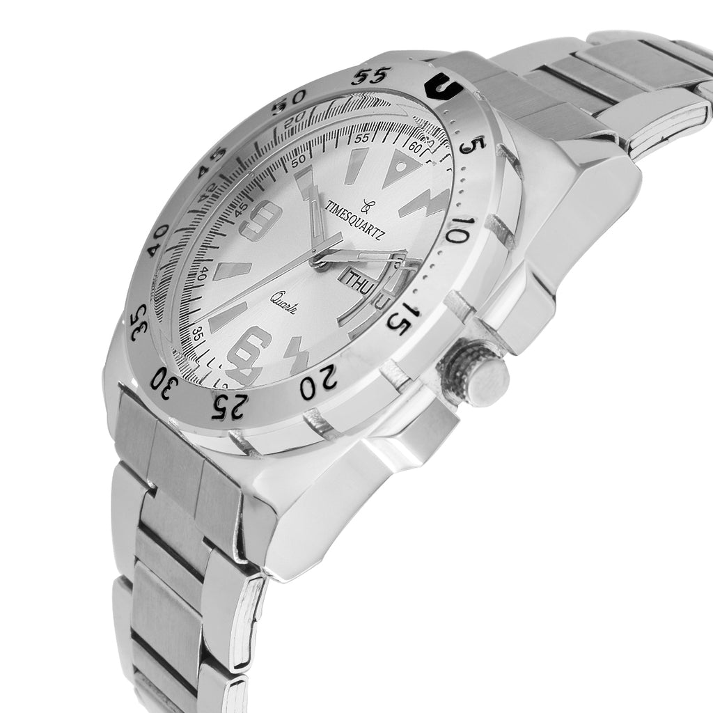 Men's Analog Wrist Watch A-251 Silver Case & Dial