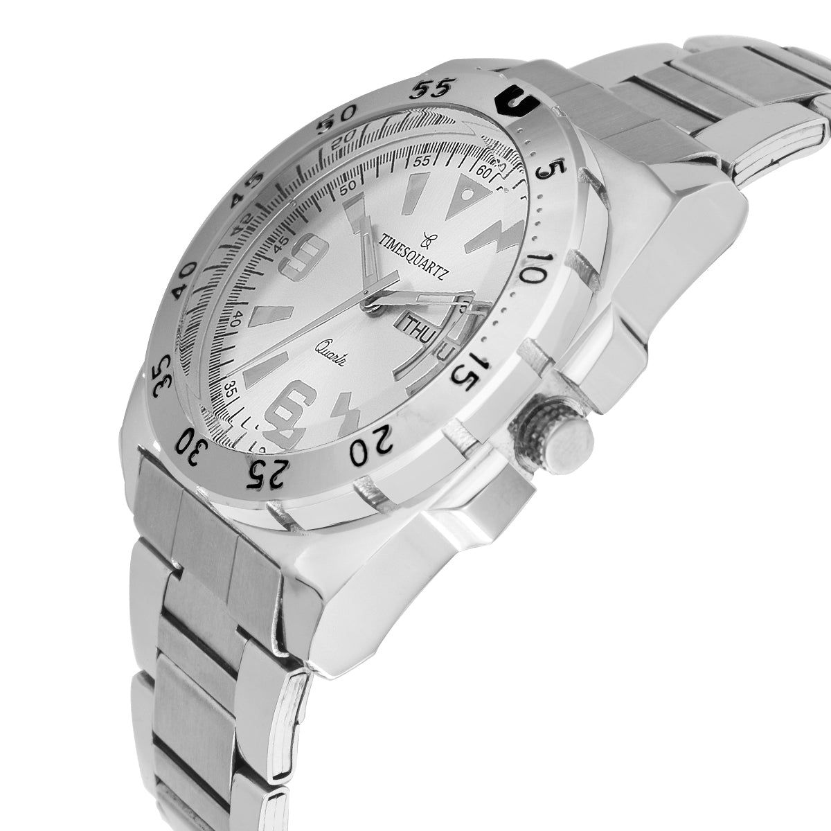 Men's Analog Wrist Watch A-251 Silver Case & Dial