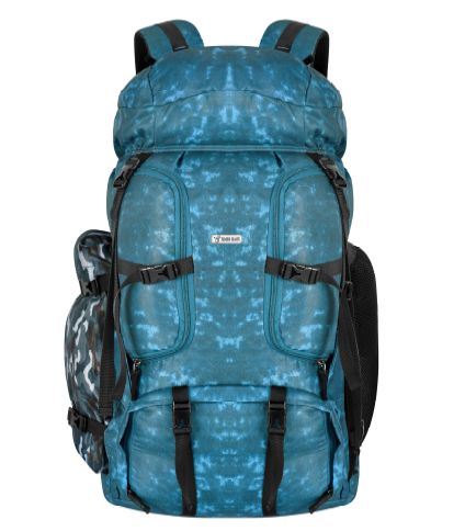 TBR-21 Navy Blue Rucksack Backpack by Times Bags | 5-Compartment Trekking Bag with Side Pockets & Internal Mesh Organizer | Made in India Travel Backpack for Hiking & Outdoor Use